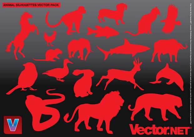 Animal Silhouette Vector Art Pack