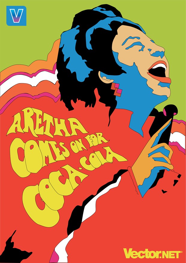 Aretha Franklin Coca-Cola Poster