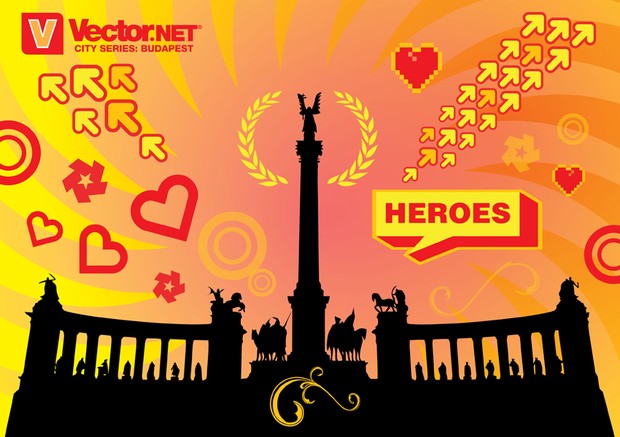 Budapest Heroes Square Vector