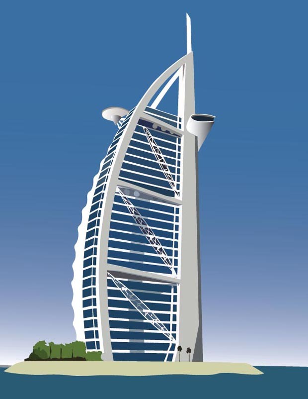 Burj Al Arab Vector by Davest