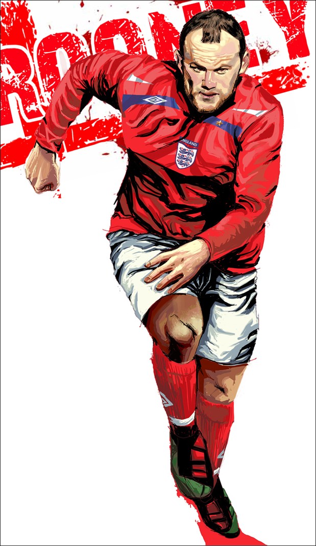 Wayne Rooney vector illustration