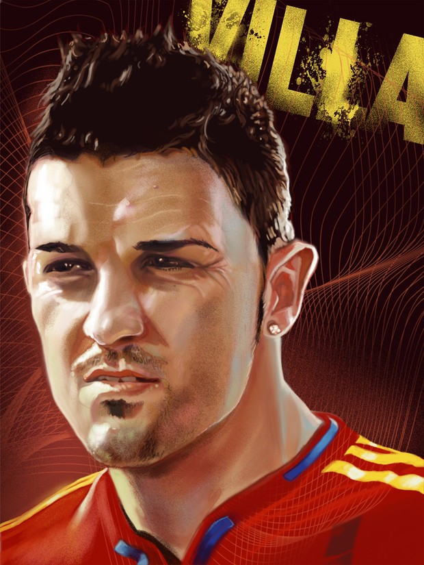 David Villa vector