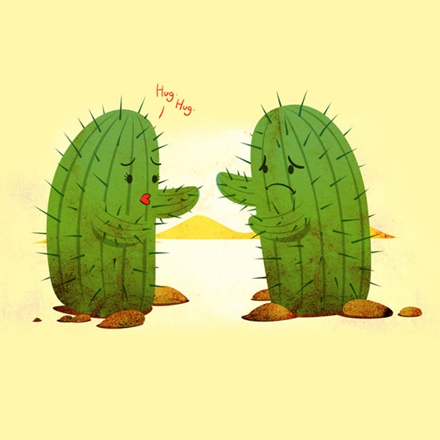 Cactus Love vector