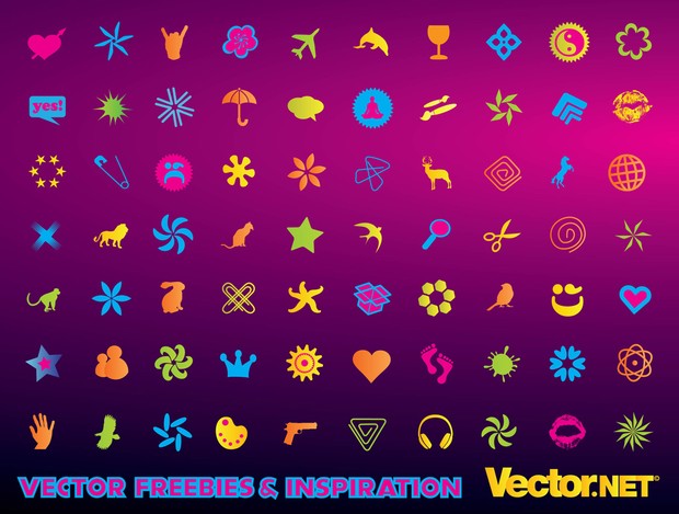 Mix of vector icons in a set by Vector.NET