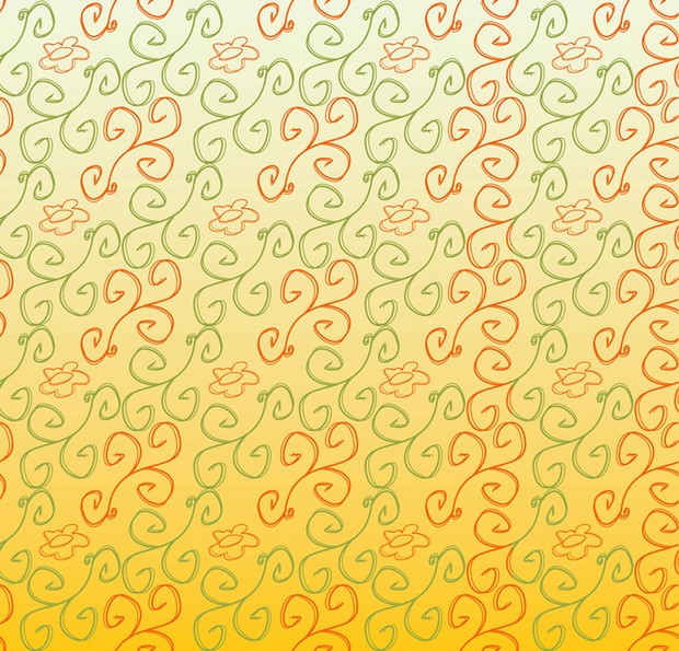 Pattern of flower doodles
