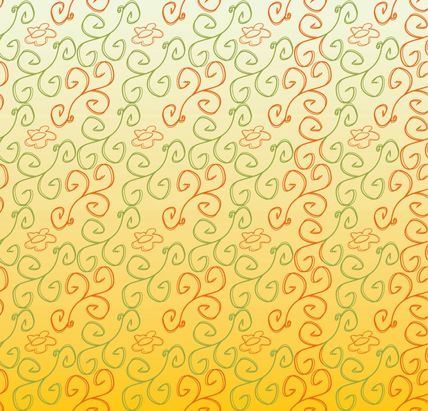Pattern of flower doodles