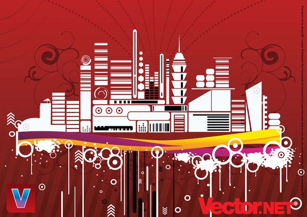 Free Urban City Vector Illustration