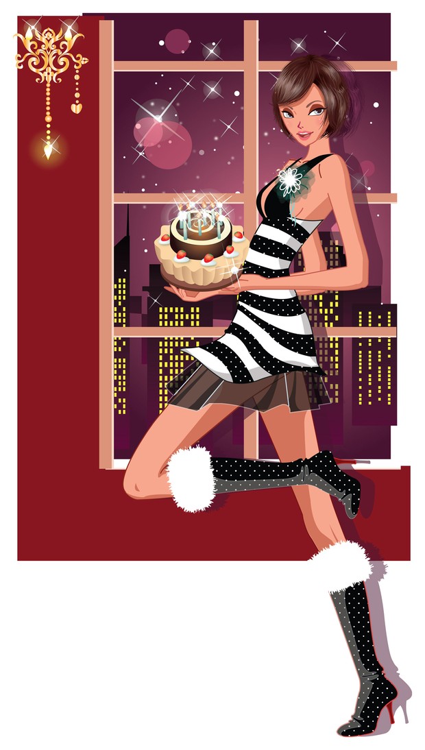 Birthday Vector Girl