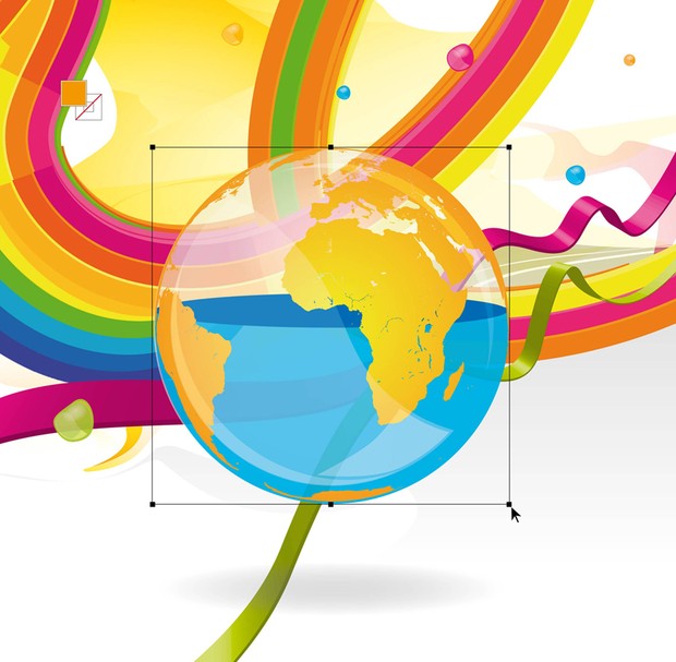 Rainbow Globe Vector