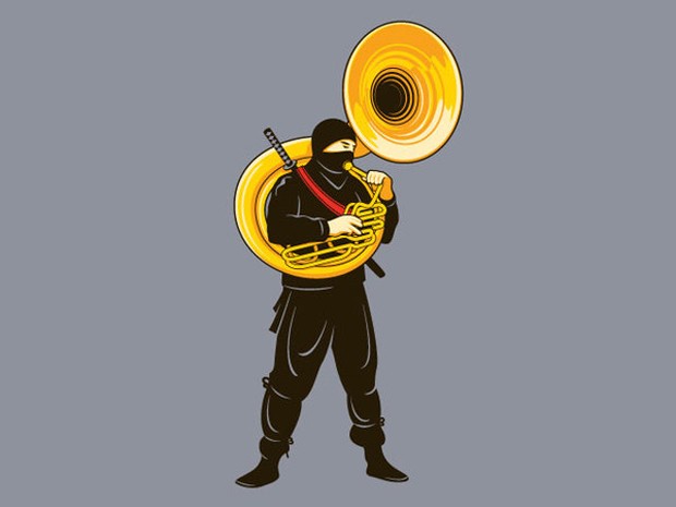 Ninja Musician vector