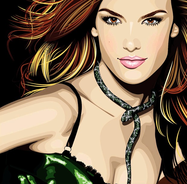 Alessandra Ambrosio Vector Illustration by TM-1