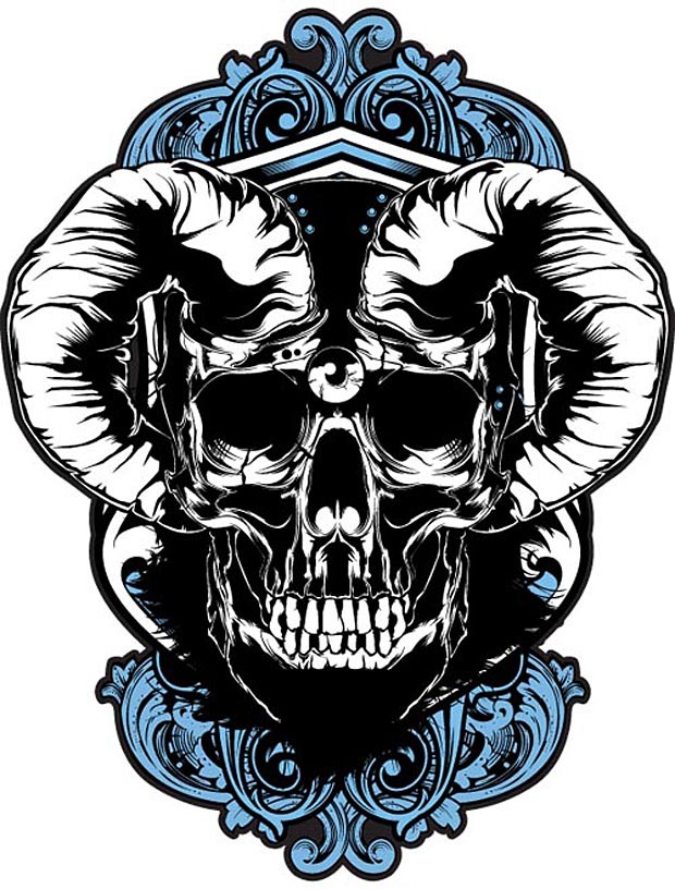 Scary skull vector