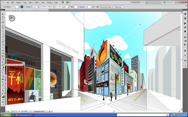 Adobe Illustrator CS5 Perspective Drawing