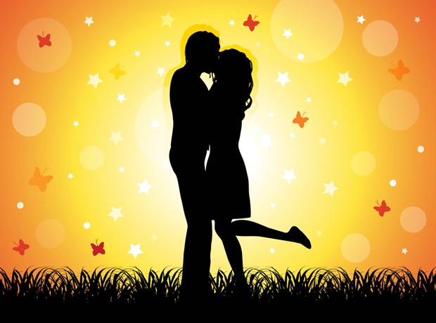 Kissing Couple Vector