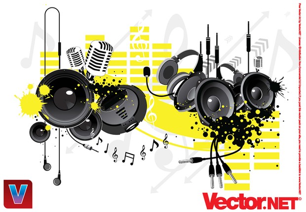 Music Party Vector Art Elements