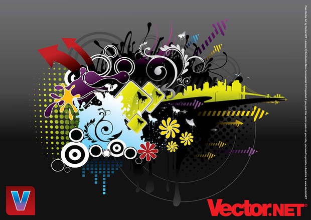Vector Art Icons, Swirls & Nature Elements