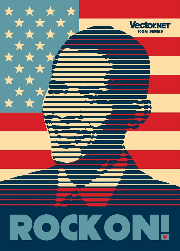 Obama - Rock On vector