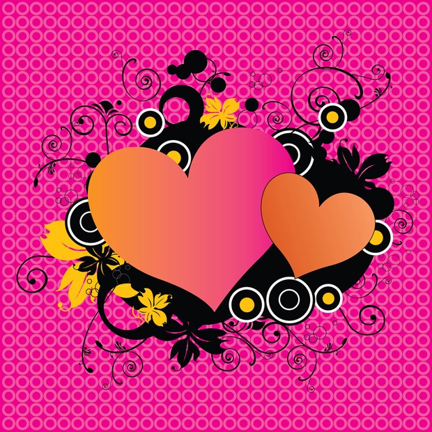 Pop Art Heart Vector