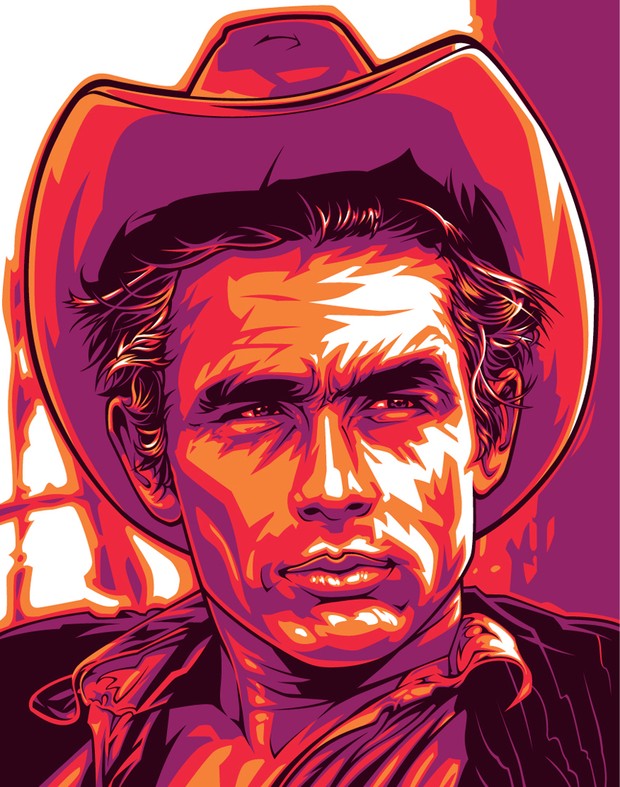 James Dean Giant Japan Vector Art Poster