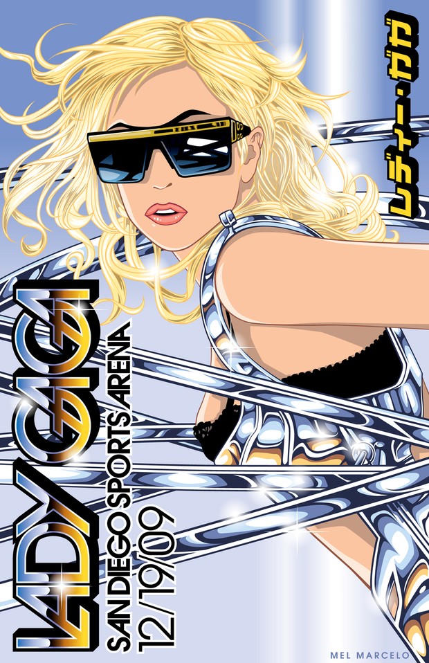 Vector Art Illustration of Lady Gaga