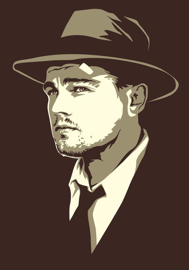 Shutter Island Vintage Style Vector Illustration of Leonardo DiCaprio