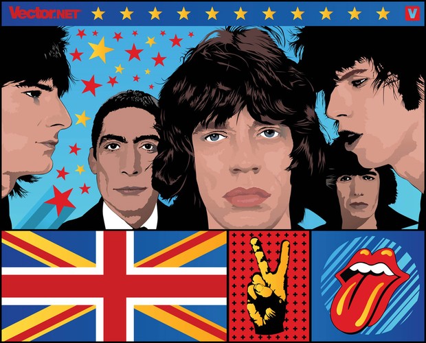 Rolling Stones vector art by Vector.NET