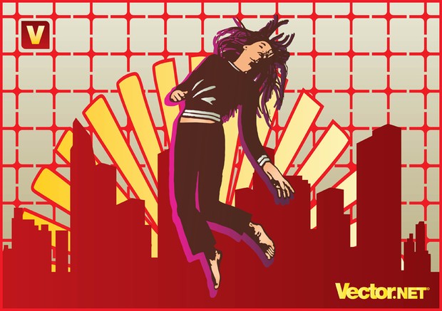 Urban girl vector art by Vector NET