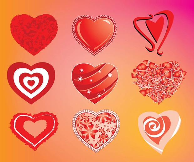 Valentine Vector Hearts