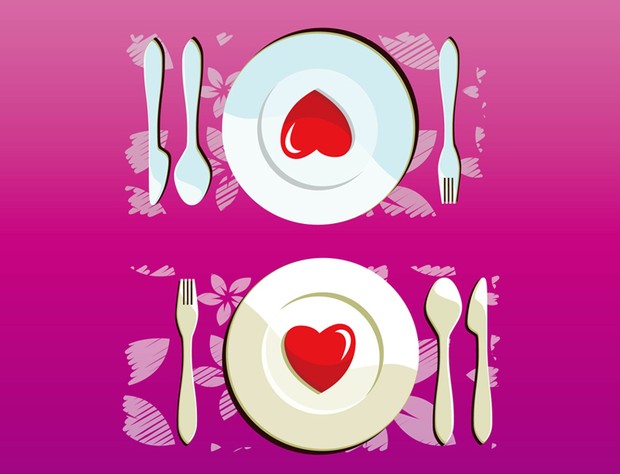Valentine’s Day Dinner Vector