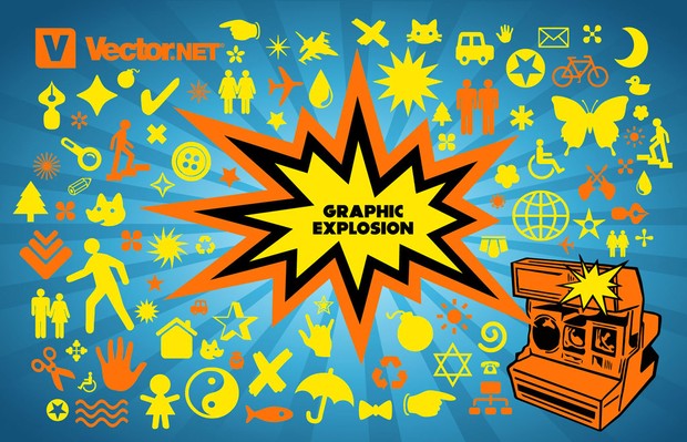 Graphic Explosion Vector Icon Pack by Vector NET
