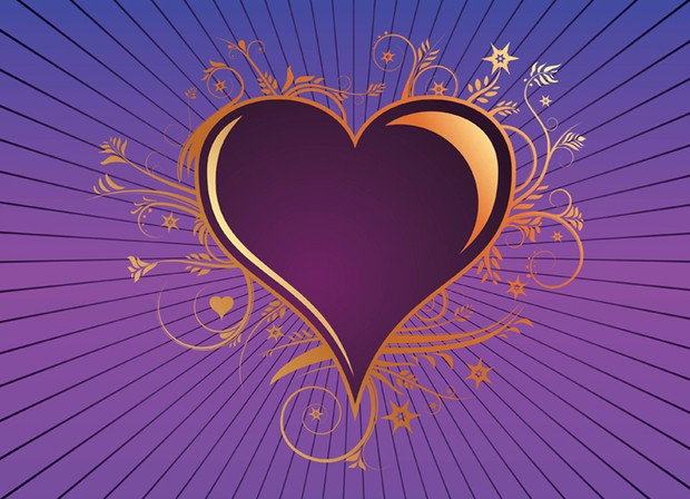 Heart Graphics vector illustration on blue background