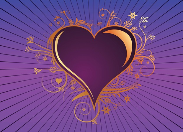 Heart Graphics vector illustration on blue background
