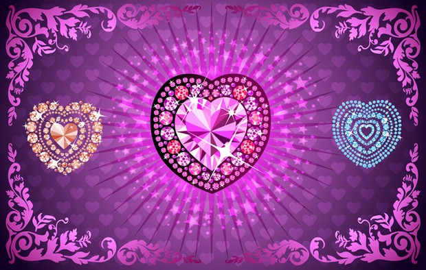 Diamond Heart Vector Graphics