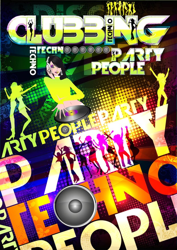 Clubbing Party People Vectors