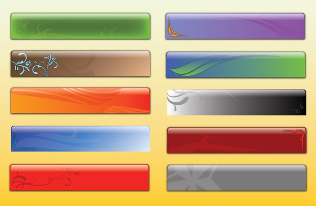 10 nice design glossy vector banners