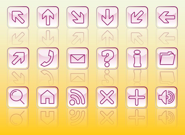 A pack of free vector web icons